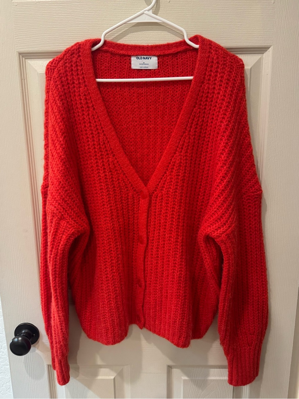 NEVER WORN! Old Navy Red Chunky Cardigan Sweater